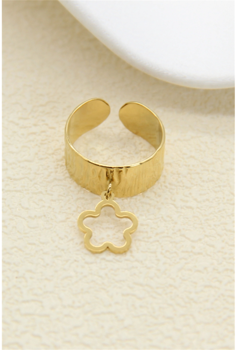 Bague fleur charms dorée – Fine & élégante