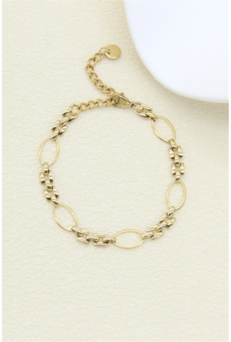 Bracelet maille mixte en acier inoxydable – style moderne et raffiné