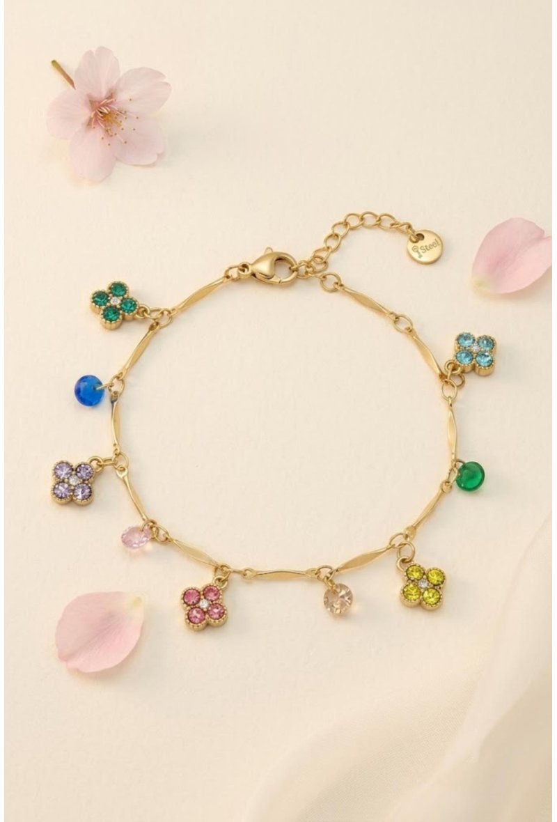 Bracelet Breloques Fleurs