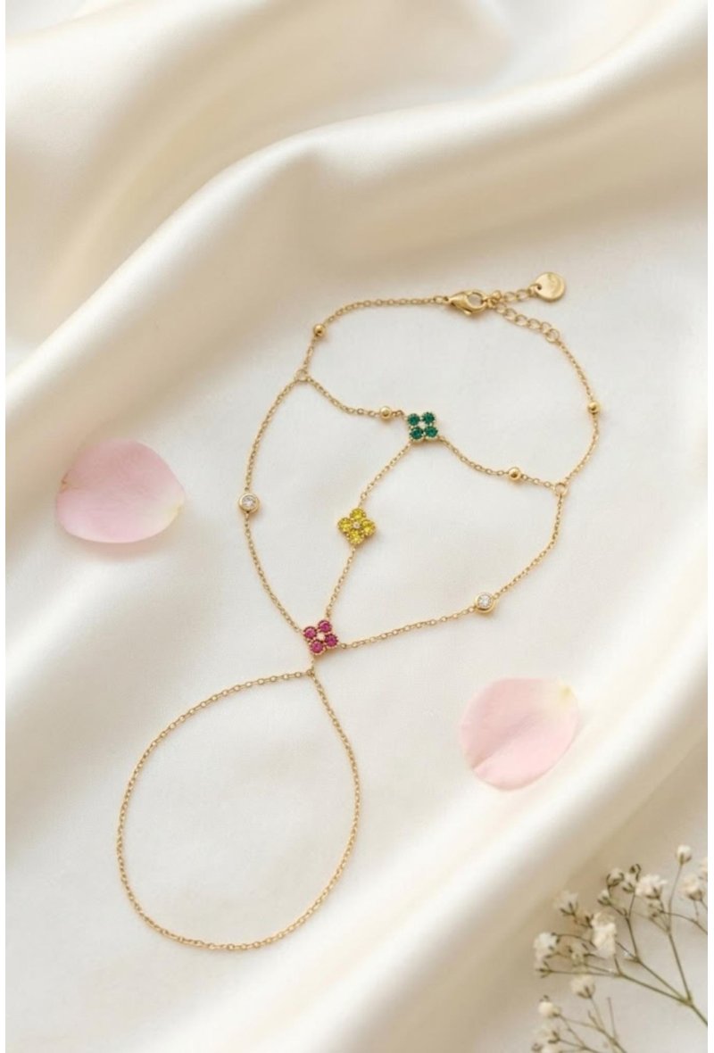 Bijou de Main Fleurs Multicolores